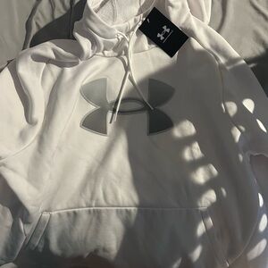 Women X large white Under armour hoodie.